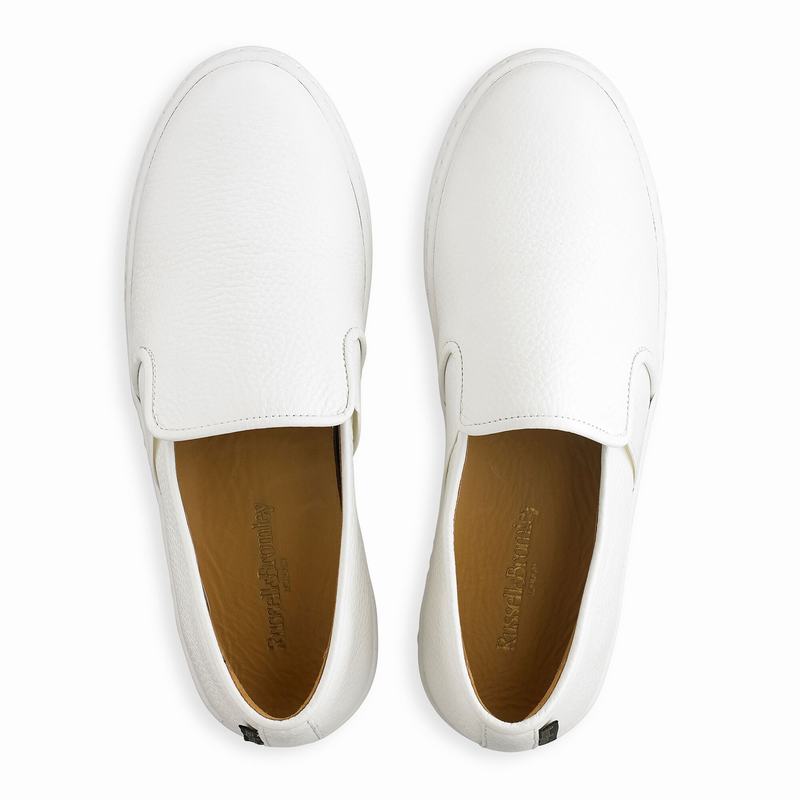 Russell And Bromley Ball Park Ženske Slip On Tenisice Bijele | XXA9146UW