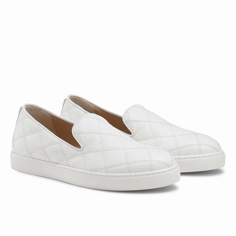 Russell And Bromley Casaquilt Ženske Slip On Tenisice Bijele | XJM1591EL