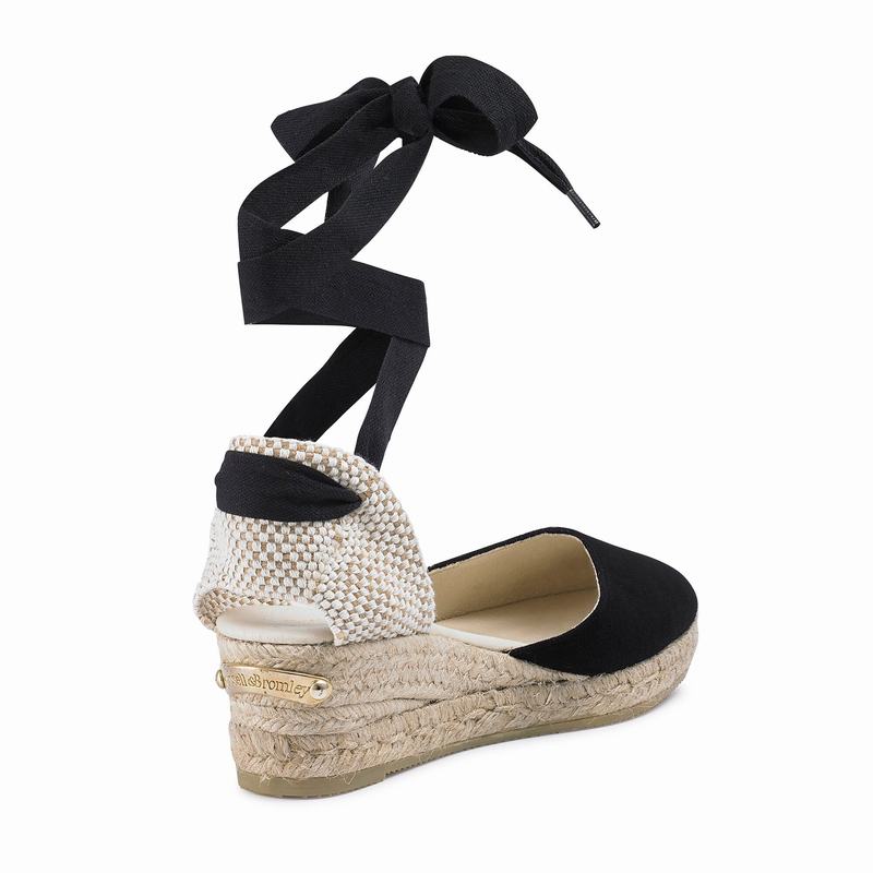 Russell And Bromley Cocowrap Ženske Espadrile Crne | ZLK3156CG