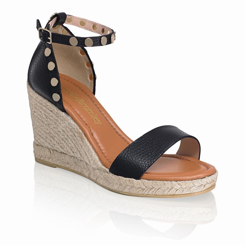 Russell And Bromley Coin Spin Ženske Espadrile Crne | AFM65ON