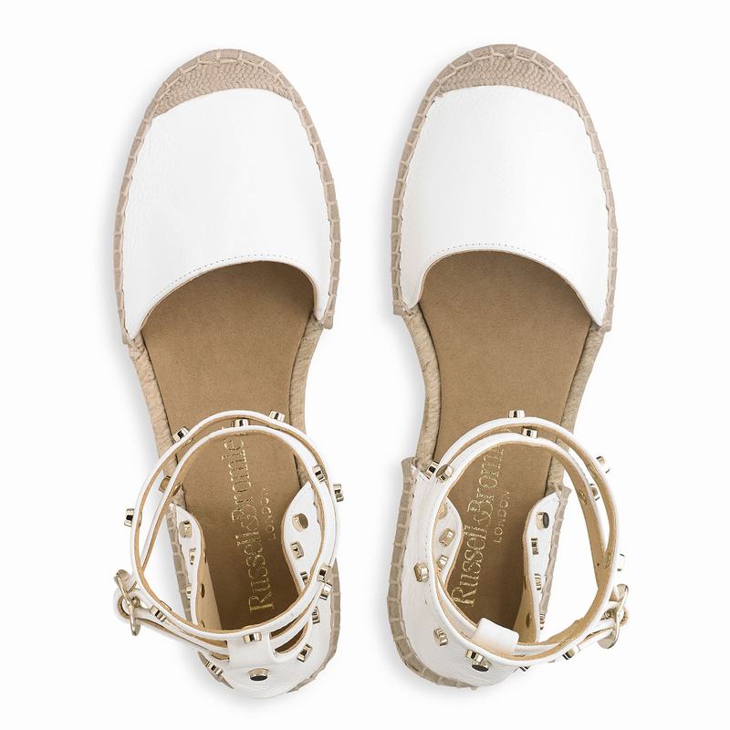 Russell And Bromley Coin Wrap Ženske Espadrile Bijele | TCU5880FO