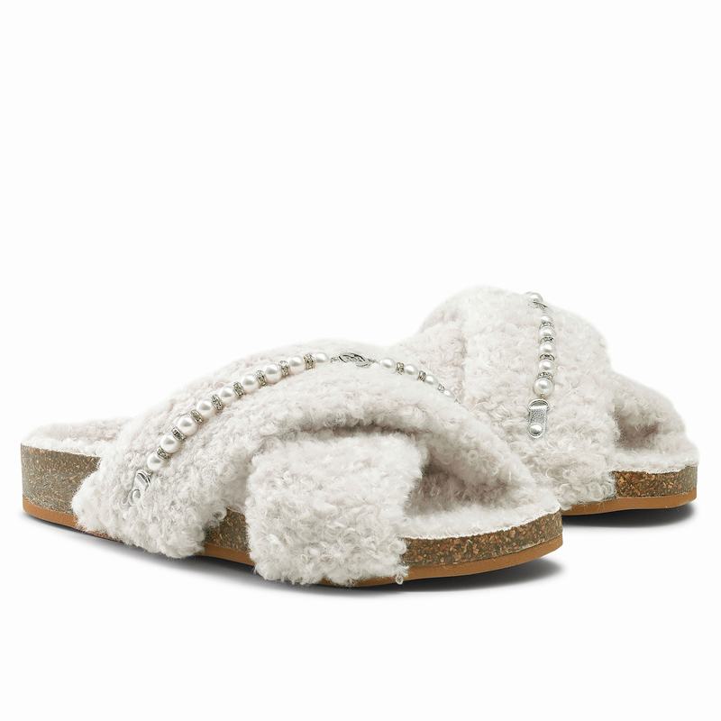 Russell And Bromley Cozie Ženske Papuče Krem Bijele | ZEW7782EU