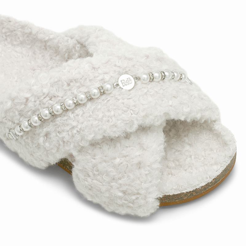 Russell And Bromley Cozie Ženske Papuče Krem Bijele | ZEW7782EU