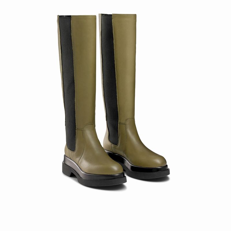 Russell And Bromley Everglade Ženske Knee-high Boots Zelene | BEV7468RI