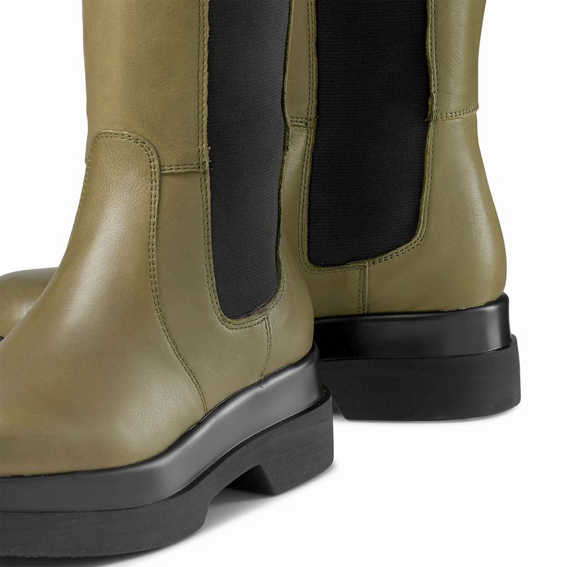 Russell And Bromley Everglade Ženske Knee-high Boots Zelene | BEV7468RI