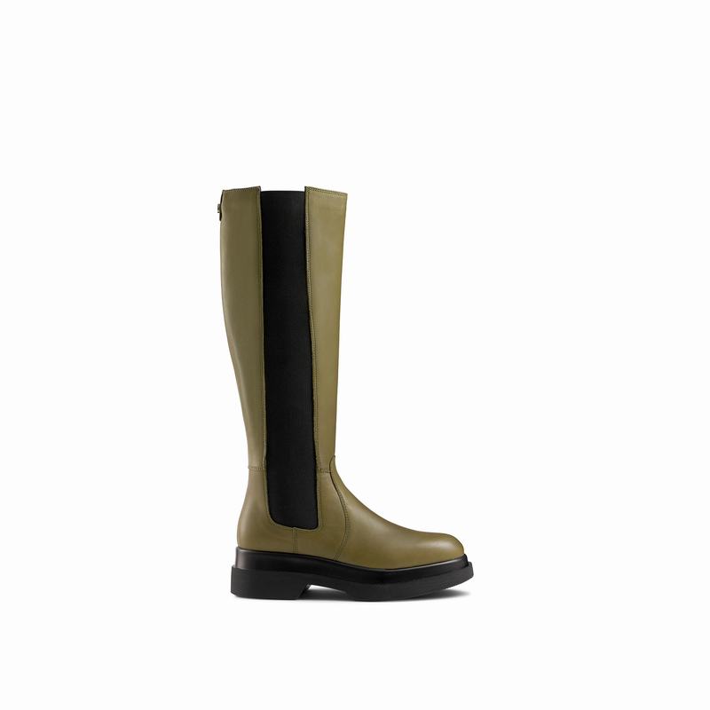 Russell And Bromley Everglade Ženske Knee-high Boots Zelene | BEV7468RI