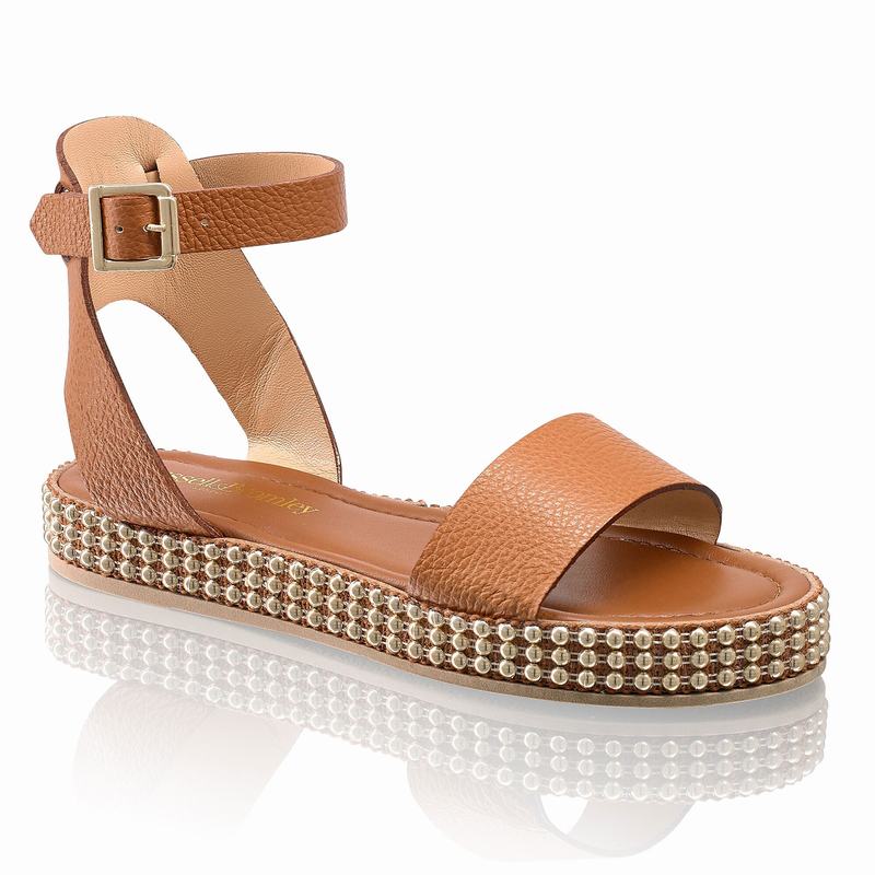 Russell And Bromley Gold Coast Ženske Sandale na Klin Smeđe | IGR4656CW