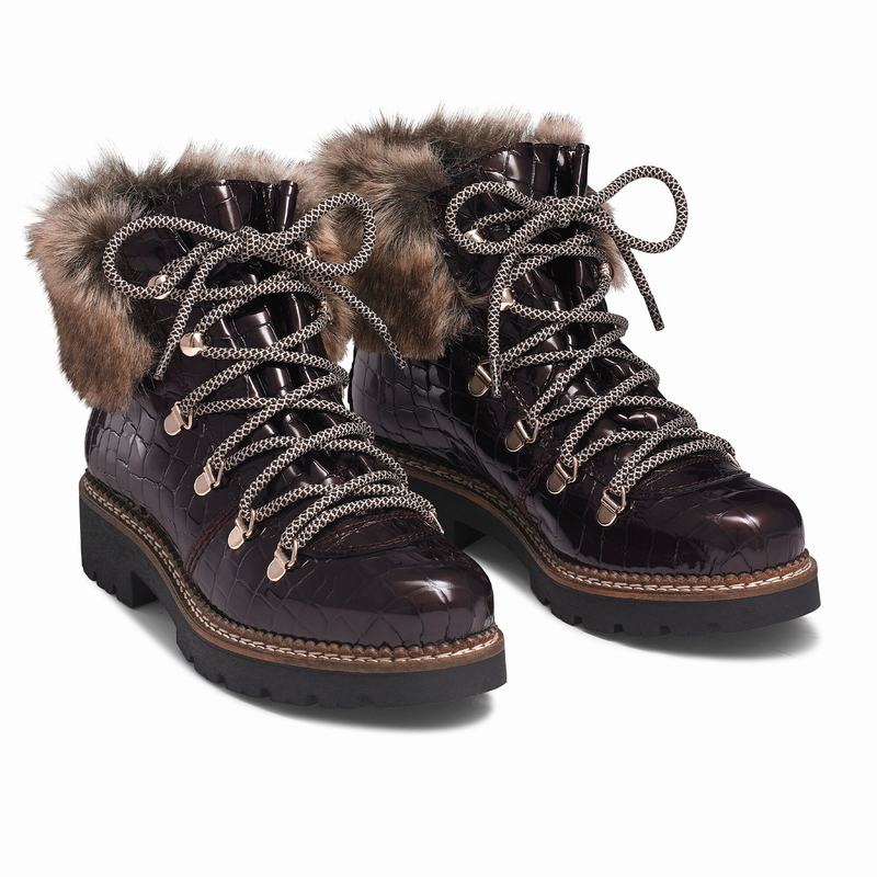 Russell And Bromley Icestorm Ženske Čizme Na Vezanje Crvene | ELO8960GX