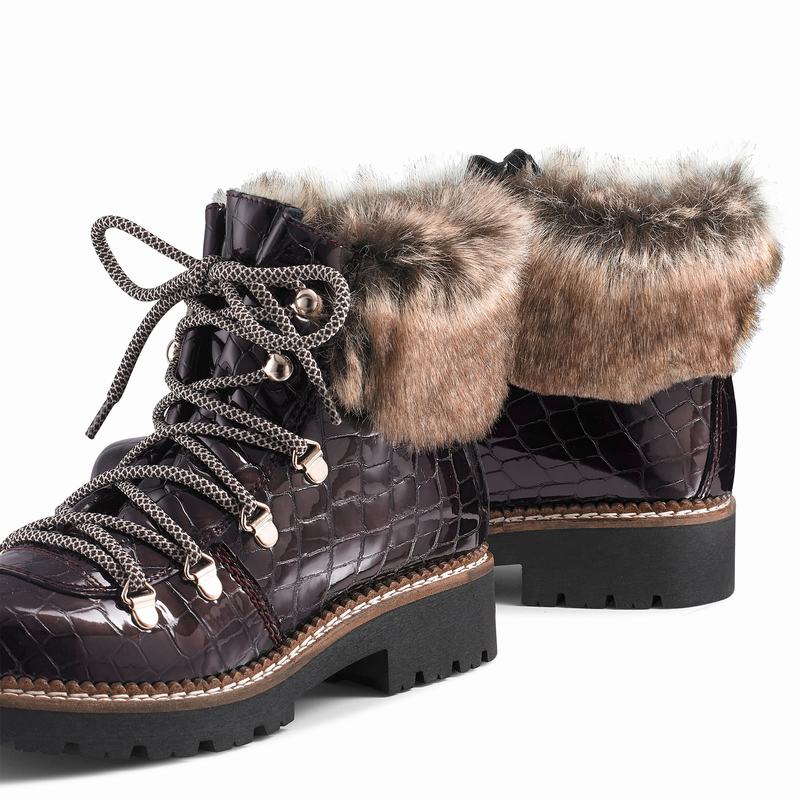 Russell And Bromley Icestorm Ženske Čizme Na Vezanje Crvene | ELO8960GX