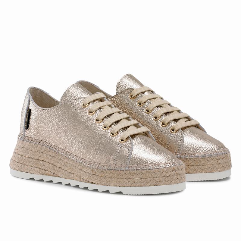 Russell And Bromley Kick Back Ženske Espadrile Metalne | FAM2619FY