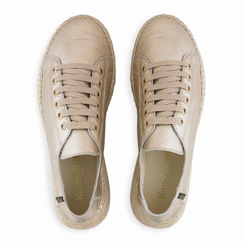 Russell And Bromley Kick Back Ženske Espadrile Metalne | FAM2619FY