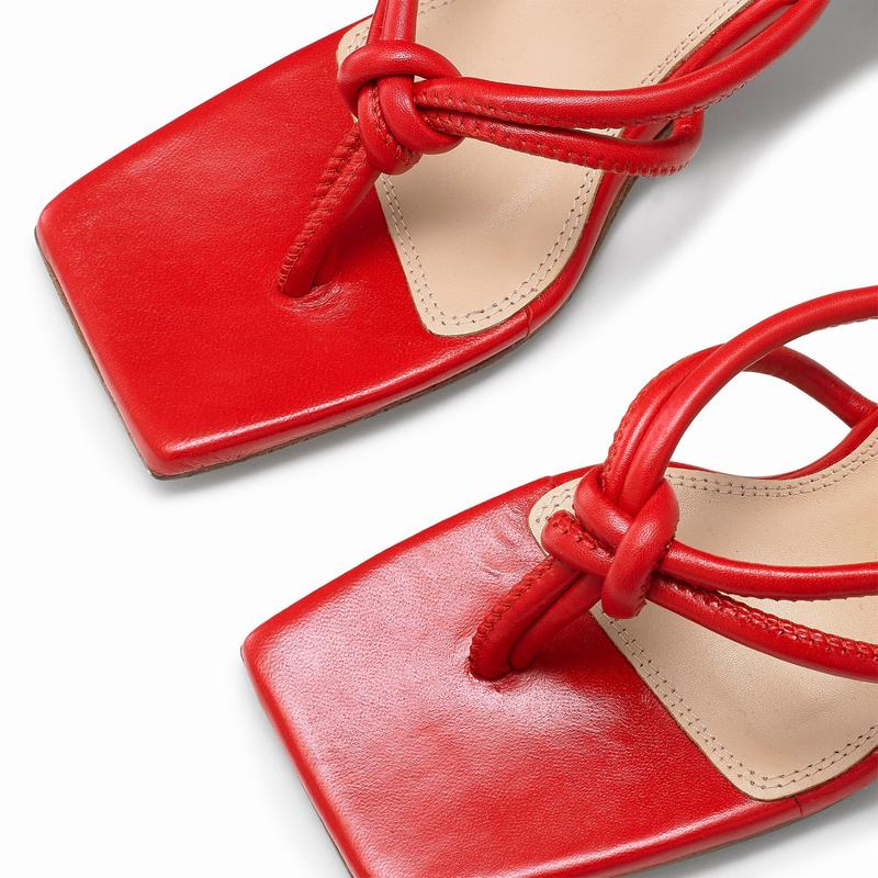 Russell And Bromley Margarita Ženske Sandale Na Petu Crvene | FMT313AG