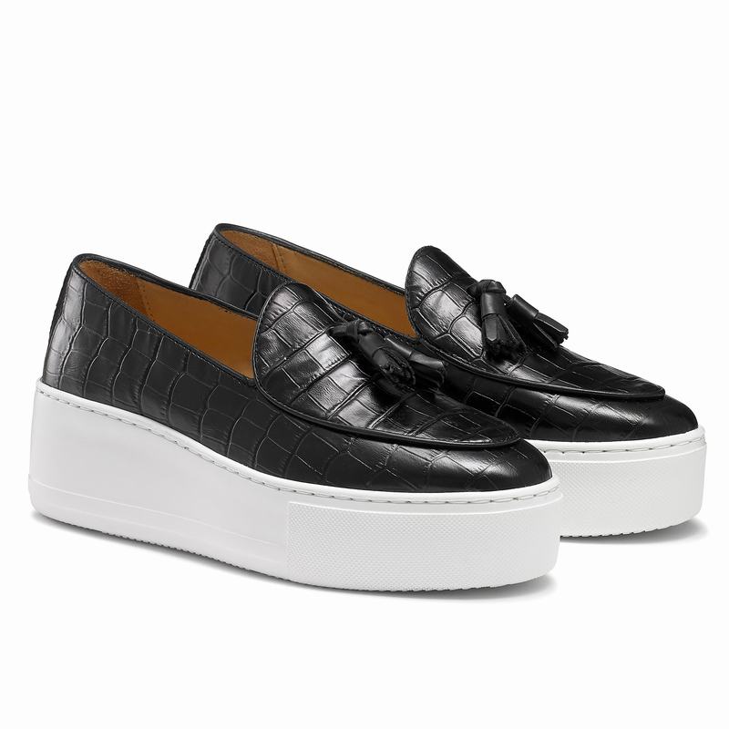 Russell And Bromley Moc Up Ženske Slip On Tenisice Crne | EEF9638SX