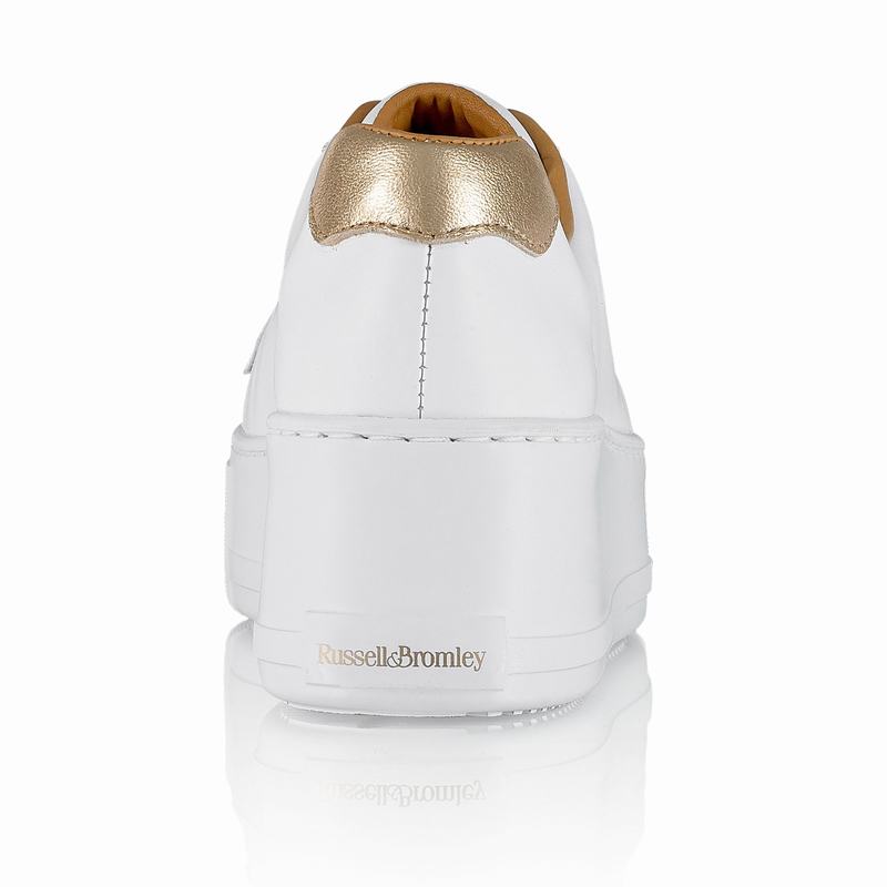 Russell And Bromley Park Life Ženske Tenisice s Platformom Bijele | RSM8424VE