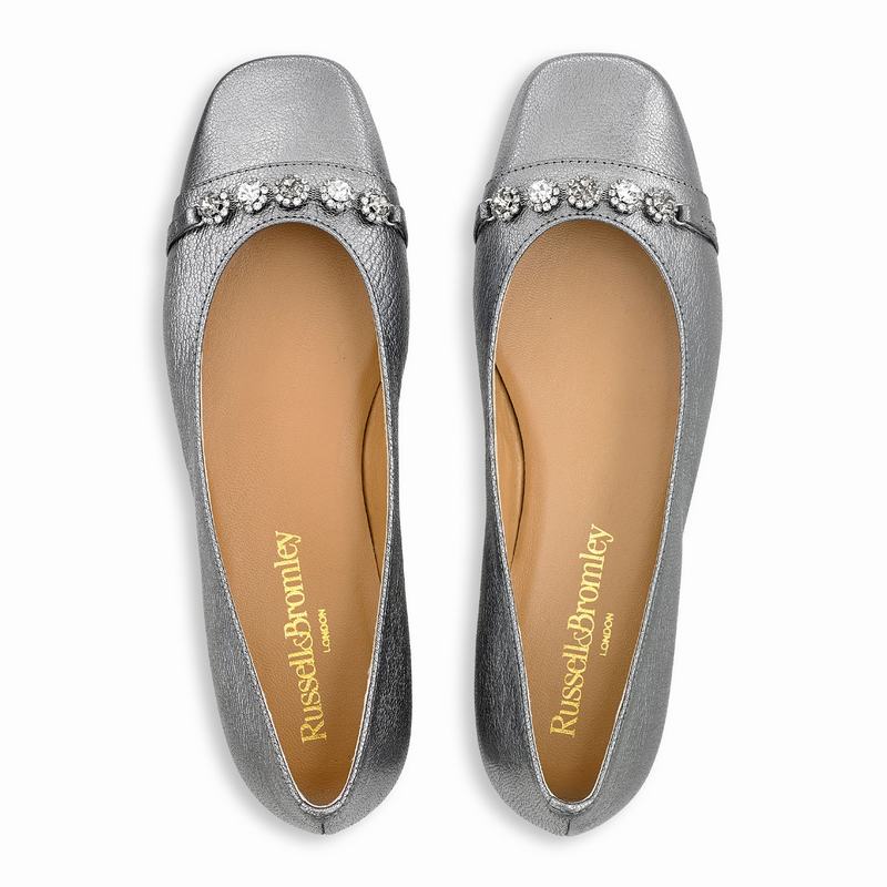 Russell And Bromley Posie Ženske Balerine Metalne | RDN7545BE