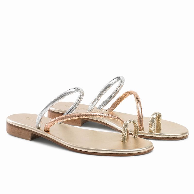 Russell And Bromley Quartz Ženske Sandale Metalne | FIE5912QT