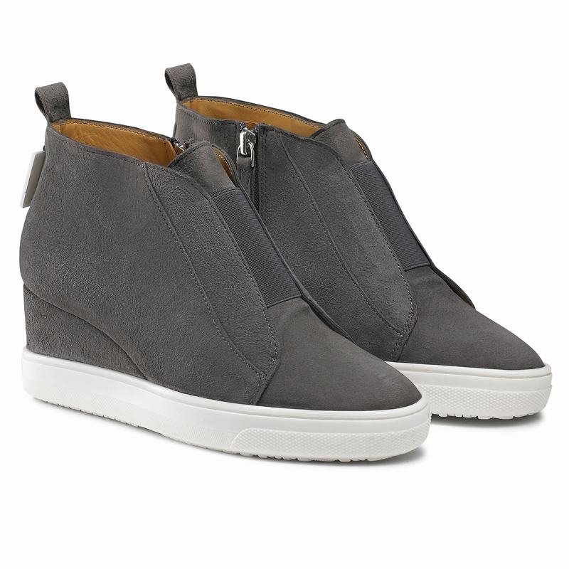 Russell And Bromley Ready Set Ženske Tenisice s Platformom Sive | HFP3149ES