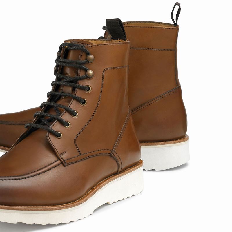 Russell And Bromley Ridgeway Muške Čizme Na Vezanje Smeđe | ZCR9016VQ