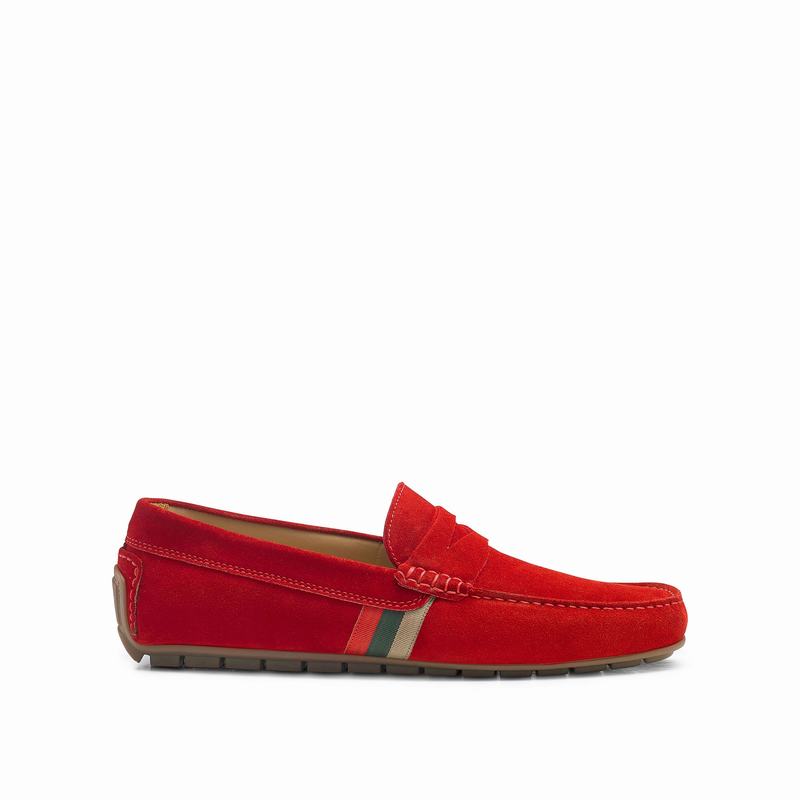 Russell And Bromley Soft Wear Muške Mokasinke Crvene | GCY5266HZ