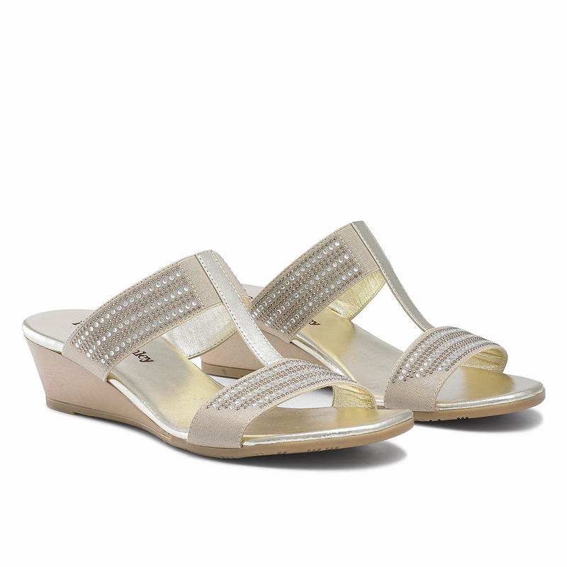 Russell And Bromley Stella Ženske Sandale na Klin Metalne | RHZ2393ZD