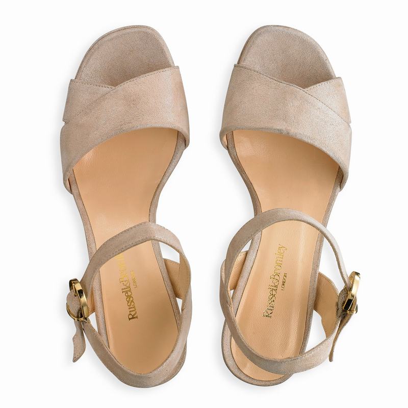 Russell And Bromley Topform Ženske Sandale na Klin Metalne | VCW744KR