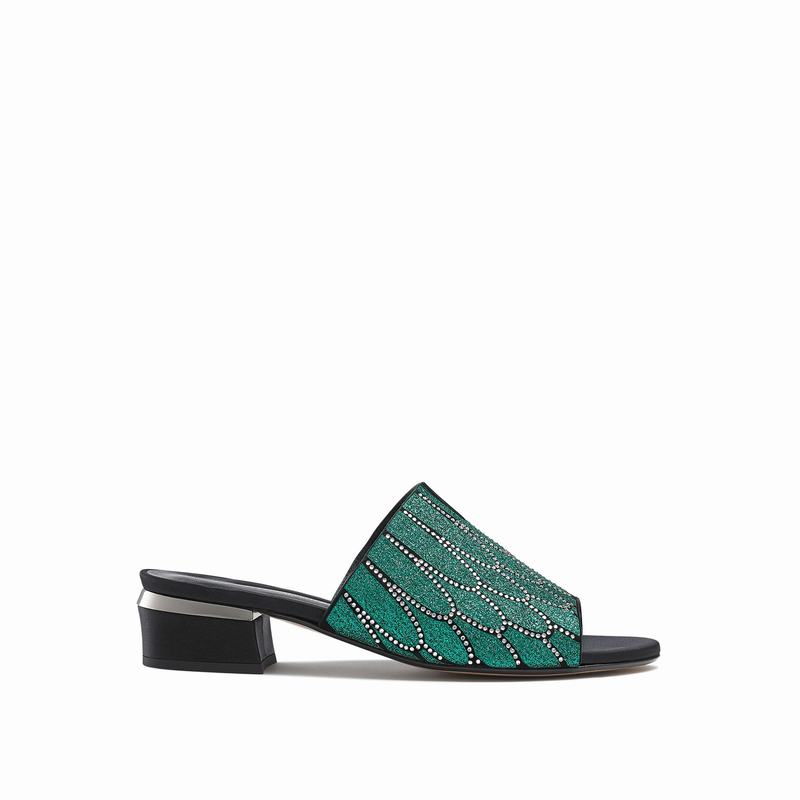 Russell And Bromley Feathers Ženske Mules Zelene | SJS6851BL