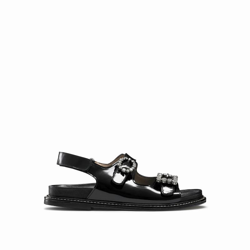 Russell And Bromley Glamour Ženske Sandale Crne | MST72100TP