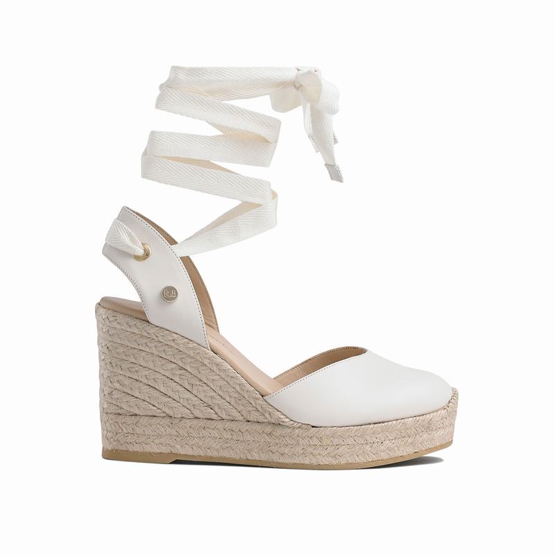 Russell And Bromley Papadelle Ženske Espadrile Bijele | WZT857RB