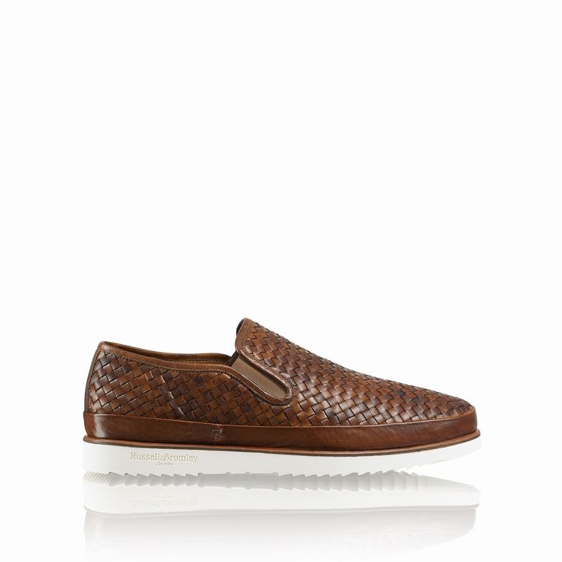 Russell And Bromley Sanmarino Muške Slip On Cipele Smeđe | KJX5627QO